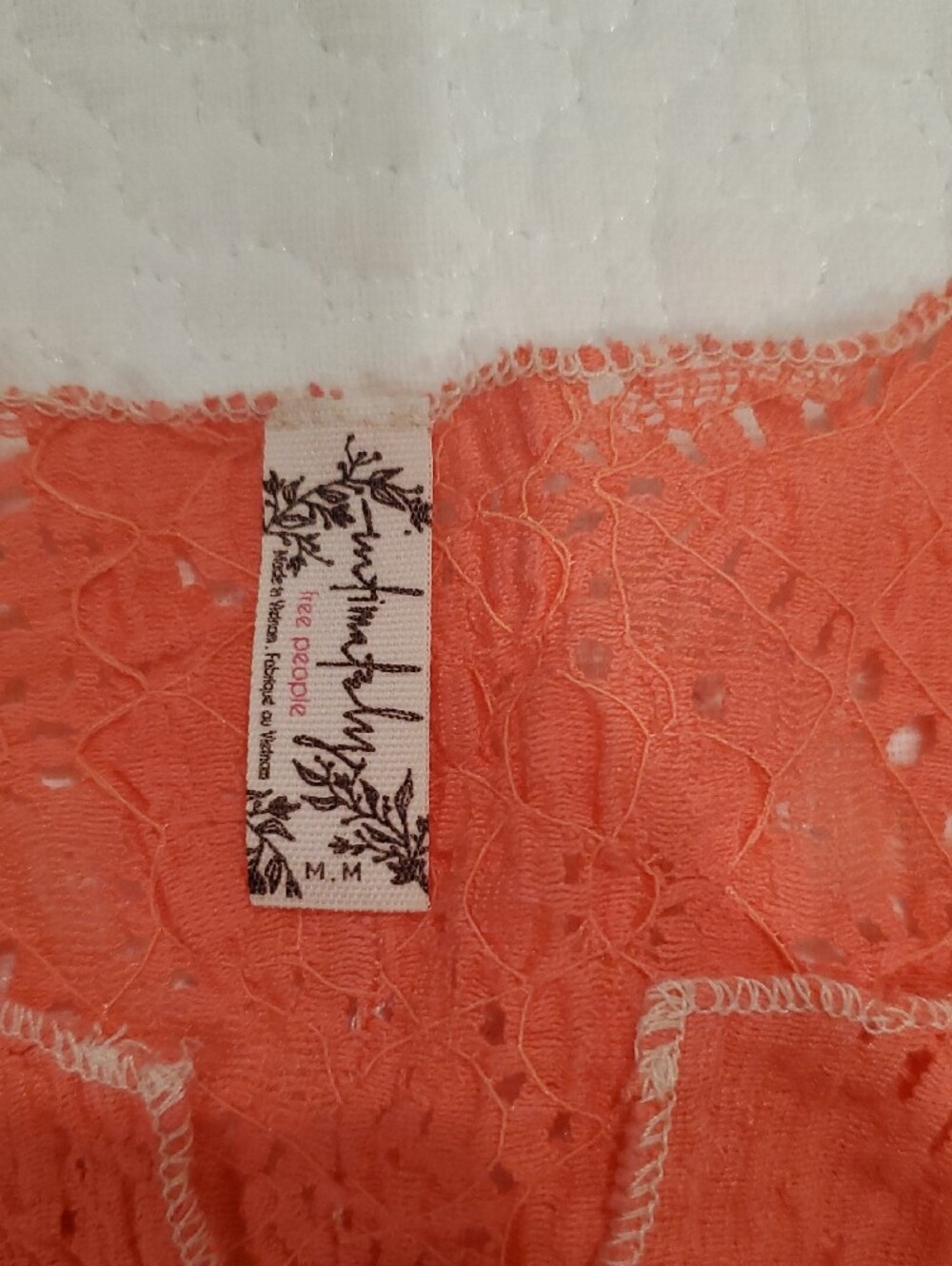 Free People Coral Lace Crochet Tank - Picture 2 of 4